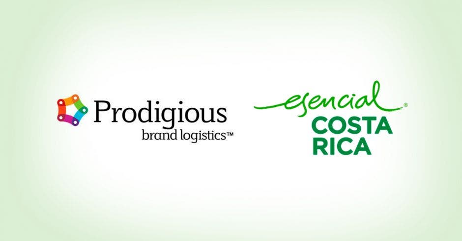 Los logos de Prodigious y esencial Costa Rica