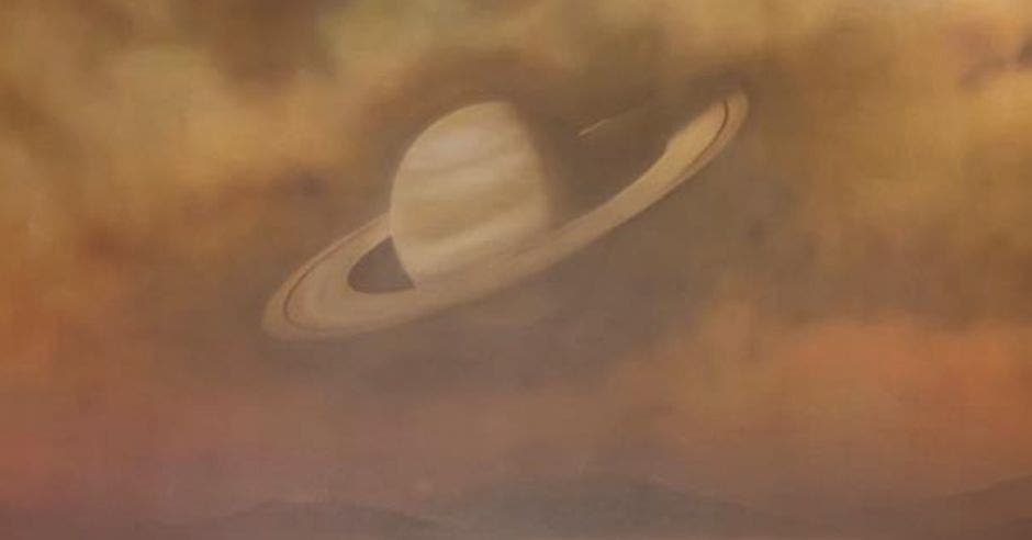 vista de Saturno desde Titán