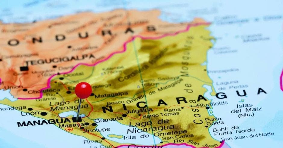 Nicaragua en el mapa