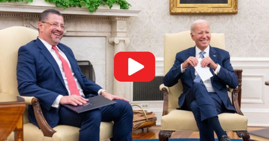 El presidente de los Estados Unidos, Joe Biden, resaltó en su red social Twitter la visita de Rodrigo Chaves a la Casa Blanca.  Cortesía/La República