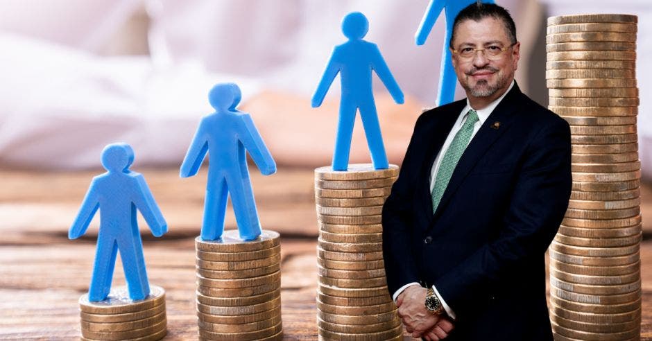 Rodrigo Chaves ha promovido una férrea disciplina fiscal para controlar el gasto en salarios. Cortesía/La República.