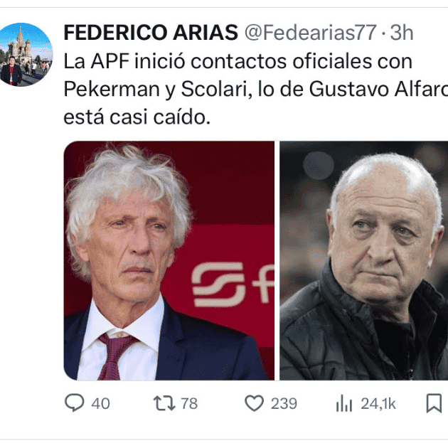 Comentario en X del periodista