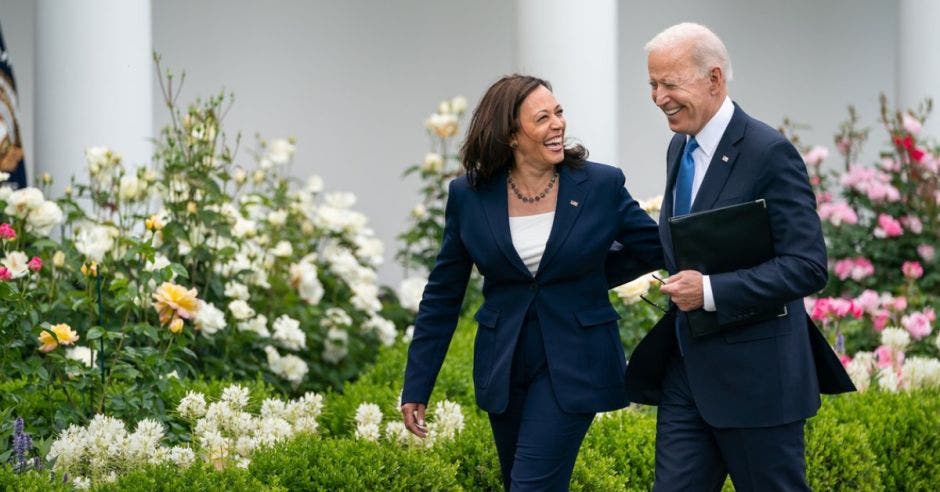 Joe Biden anunció su retiro de la carrera presidencial y al mismo tiempo dio su apoyo a la vicepresidenta Kamala Harris para ser la nueva candidata demócrata. Cortesía Campaña Joe Biden./La República.