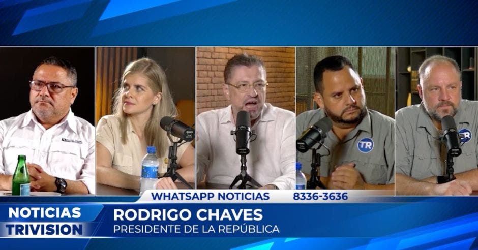 Rodrigo Chaves, presidente de la República. participó en una entrevista con Trivisión. Cortesía/La República.