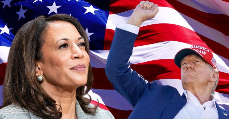 Kamala Harris y Donald Trump, disputan las elecciones más reñidas de la historia. Cortesía/La República