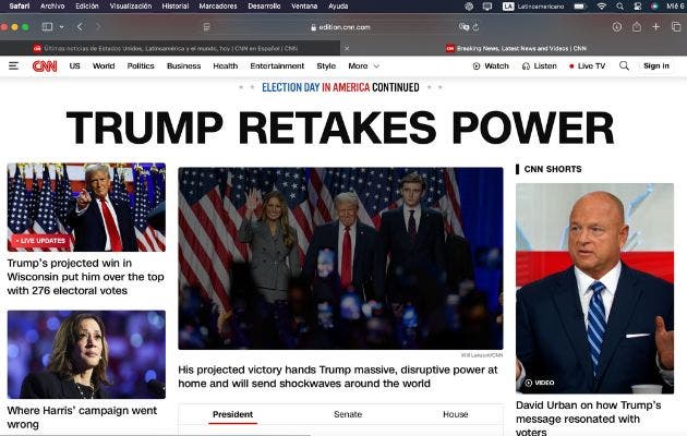 CNN advirtió que al retomar el poder, Trump perseguiría a sus opositores. Cortesía/La República