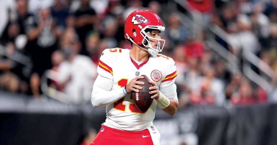 Patrick Mahomes una de las estrellas de este Super Bowl podría ganar su cuarto anillo este domingo.Cortesía/La República