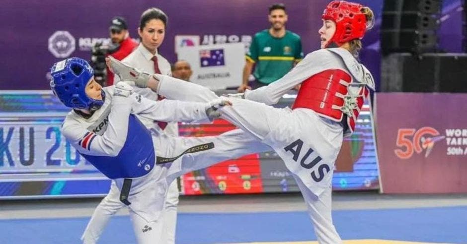 Laura Sancho es una joven taekwondista que su calidad la proyecta en estar más adelante en unos Juegos Olímpicos.Cortesía/La República