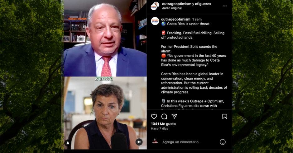 El expresidente Luis Guillermo Solís participó en el podcast de Christiana Figueres. Cortesía/La República.